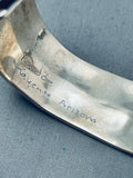 Important Keyenta Az Vintage Native American Navajo 7' Wrist Sterling Silver Inlay Bracelet-Nativo Arts