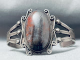 Early Century Vintage Native American Navajo Petrified Wood Sterling Silver Bracelet-Nativo Arts