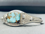 Aaron Toadlena Native American Navajo 8 Turquoise Sterling Silver Bracelet-Nativo Arts