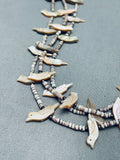 Museum Older Vintage Navajo Bird Heishi Sterling Silver Necklace-Nativo Arts