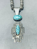 Native American Best Vintage Apache Comanche Vintage Navajo Carico Lake Sterling Silver Necklace-Nativo Arts