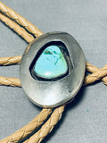 Tremendous Vintage Native American Navajo Royston Turquoise Sterling Silver Bolo-Nativo Arts