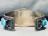 Wow The Crowd! Vintage Native American Navajo Turquoise Sterling Silver Bracelet-Nativo Arts