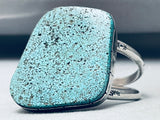 One Of Most Intense Spiderweb Turquoise Vintage Native American Navajo Sterling Silver Bracelet-Nativo Arts
