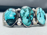 Spiderweb Turquoise!! Vintage Native American Navajo Sterling Silver Bracelet Cuff-Nativo Arts