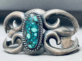 Best Vintage Native American Navajo Wil Begay Spiderweb Turquoise Sterling Silver Bracelet-Nativo Arts