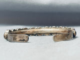 ONE OF THE BEST VINTAGE NAVAJO SODALIGHT STERLING SILVER HEAVY BRACELET