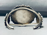 Museum Quality Vintage Native American Navajo Sterling Silver Turquoise Coin Bracelet-Nativo Arts