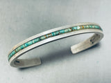 Alvin Monte 7 Inch Wrist Royston Turquoise Sterling Silver Bracelet-Nativo Arts