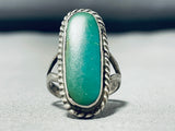 Authentic Vintage Native American Navajo Royston Turquoise Sterling Silver Ring-Nativo Arts