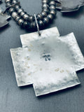 Most Beautiful Vintage Native American Navajo Cross Sterling Silver Squash Blossom Necklace-Nativo Arts