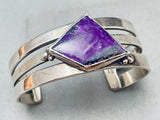 The Best Sugulite Roie Jaque Vintage Native American Navajo Sterling Silver Bracelet-Nativo Arts