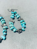 Wonderful Vintage Native American Navajo Turquoise With Silver Bears Sterling Silver Earrings-Nativo Arts