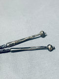 Enormous Vintage Native American Navajo 4 Morenci Turquoise Sterling Silver Bolo-Nativo Arts