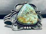 Early Royston Turquoise!! Vintage Native American Navajo Sterling Silver Bracelet Cuff Old-Nativo Arts