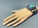 Outstanding Vintage Native American Navajo Spiderweb Turquoise Sterling Silver Bracelet-Nativo Arts