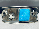 The Best Vintage Native American Navajo Stars & Moon Turquoise Sterling Silver Bracelet-Nativo Arts