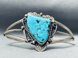 Amazing Vintage Native American Navajo Spiderweb Turquoise Sterling Silver Bracelet-Nativo Arts