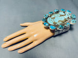 236 Grams!!!!! Native American Navajo Turquoise Sterling Silver Bracelet-Nativo Arts