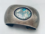One Of The Most Unique Vintage Native American Navajo Morenci Turquoise Sterling Silver Bracelet-Nativo Arts
