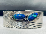 Rob Johnson Vintage Native American Navajo Sterling Silver Bracelet Cuff-Nativo Arts