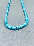 One Of The Best Vintage Native American Navajo Turquoise Heishi Sterling Silver Necklace Old-Nativo Arts