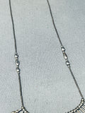 Native American Dropdead Fab!! Vintage Navajo Graduating Sterling Silver Necklace-Nativo Arts