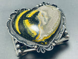 Nez Heart Of Jasper Native American Navajo Sterling Silver Bracelet 138 Grams-Nativo Arts