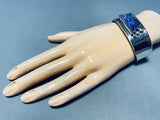 Gorgy!! Vintage Native American Navajo Charoite Sterlin Silver Bracelet Cuff-Nativo Arts