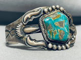 Important Kirk Smith (d) Vintage Native American Navajo Turquoise Sterling Silver Bracelet-Nativo Arts