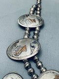 Incredible Vintage Native American Navajo Gold Sterling Silver Pottery Necklace Set-Nativo Arts