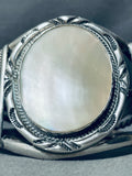 One Of The Best Ever Vintage Native American Navajo Pearl Sterling Silver Bracelet-Nativo Arts