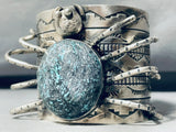 181 Grams Spider Turquoise Native American Navajo Sterling Silver Bracelet-Nativo Arts
