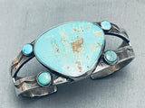 Thick Vintage Navajo Royston Turquoise Sterling Silver Bracelet-Nativo Arts