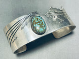 Ross Scott Vintage Native American Navajo Spiderweb Turquoise Sterling Silver Bracelet-Nativo Arts