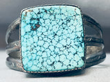 One Of Finest Ever Vintage Native American Navajo Spiderweb Turquoise Sterling Silver Bracelet-Nativo Arts