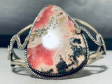 One Of The Best Vintage Native American Navajo Rhodonite Sterling Silver Bracelet-Nativo Arts