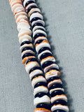 Herm Lee Best Vintage Navajo Shell Jet Sterling Silver Necklace-Nativo Arts