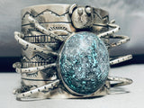 181 Grams Spider Turquoise Native American Navajo Sterling Silver Bracelet-Nativo Arts