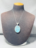 Earth Of Turquoise Vintage Native American Navajo Sterling Silver Necklace-Nativo Arts