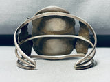 Carmel Jasper!! Vintage Native American Navajo Sterling Silver Leaf Bracelet Cuff-Nativo Arts