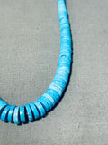 Native American One Of The Best Vintage Santo Domingo Turquoise Sterling Silver Necklace-Nativo Arts