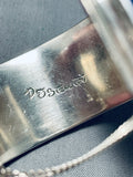 Dj Stewart 5-1/2' 5.5 Wrist Vintage Native American Navajo Sterling Siulver Inlay Bracelet-Nativo Arts