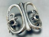 Felix Joe Vintage Native American Navajo Long Sterling Silver Bracelet-Nativo Arts