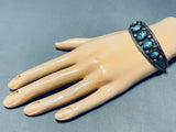 Very Rare Turquosie!! Vintage Native American Navajo Sterling Silver Bracelet-Nativo Arts