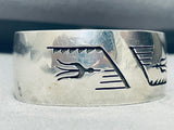 Best Friends Soaring Bird Vintage Native American Navajo Sterling Silver Bracelet-Nativo Arts