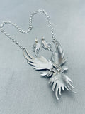 Smithsonian Artist Vintage Native American Navajo Charles Johnson Sterling Silver Necklace-Nativo Arts