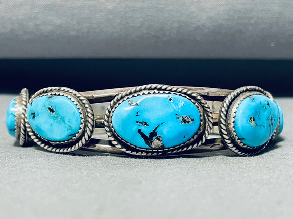 Will Mariano Vintage Native American Navajo Turquoise Sterling Silver Bracelet-Nativo Arts
