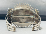 One Of The Most Intricate Vintage Native American Zuni Turquoise Sterling Silver Bracelet-Nativo Arts