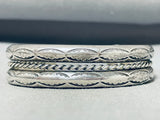Exceptional Vintage Native American Navajo Sterling Silver Bracelet-Nativo Arts